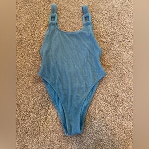 Aerie Blue Textured Swimsuit